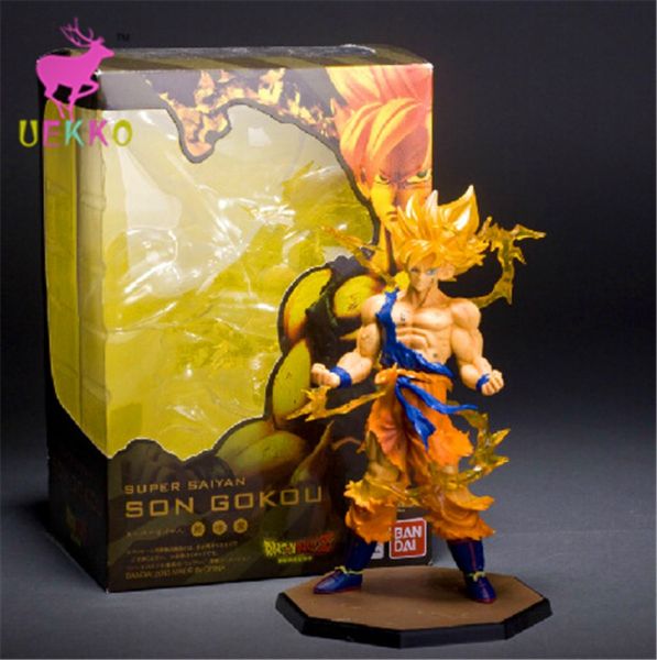 UEKKO 1 pcs Anime Dragon Ball Z Super Saiyan goku luta 17 CM PVC