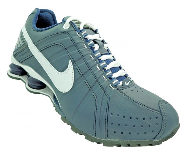Tênis Nike Shox Junior Azul Marinho e Branco