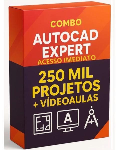 Combo Autocad Expert: 250 Mil Projetos + Curso Videoaula - VERSÃO:  ARC107