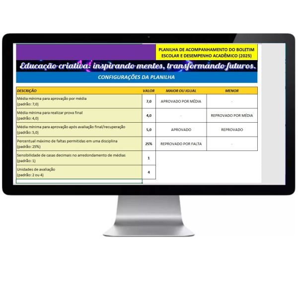 Planilha de Acompanhamento De Desempenho Escolar +20 Mil Planilhas + bônus