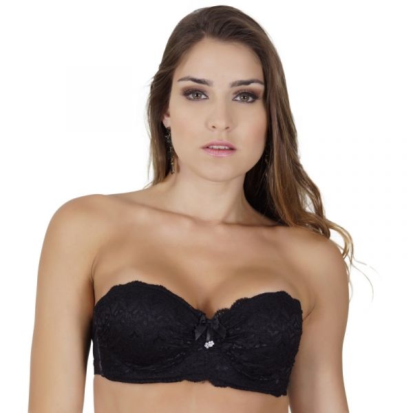 SOUTIEN TOMARA QUE CAIA EM RENDA COM LACINHO EM CETIM I67.B