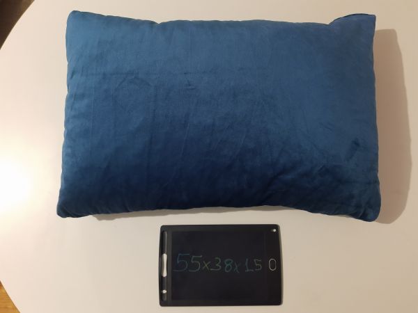 Almofada tecido azul - 55x38x15