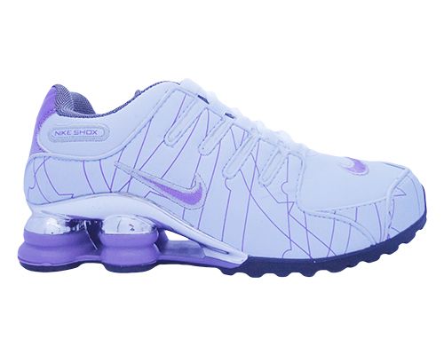 Tênis Nike Shox NZ Branco e Lilás MOD:11007 [1ª Linha]