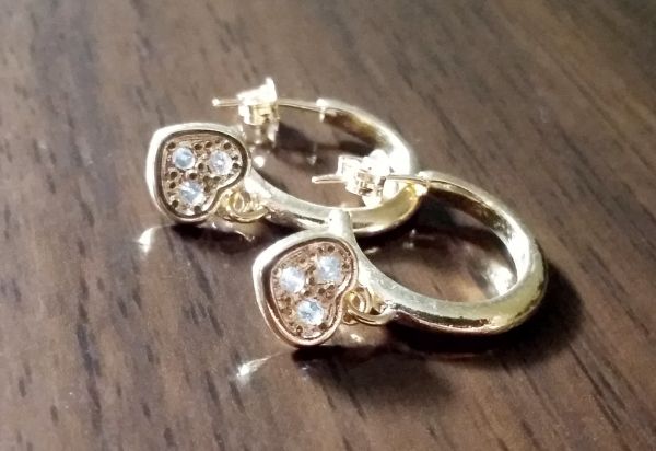 Argolinha dourada com coração