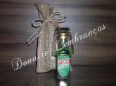 Mini Licor Personalizado com copinho de vidro e saquinho de Palha