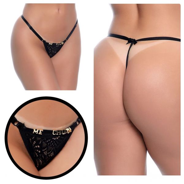 TANGA ERÓTICA ME CHUPA COR PRETA TAMANHO ÚNICO