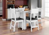 Composicao Milano Mesa com 4 Cds Branco.Preto Poliman