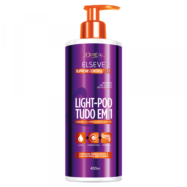 Elseve Light-Poo Supreme Control Creme de Limpeza Inteligente com 400ml