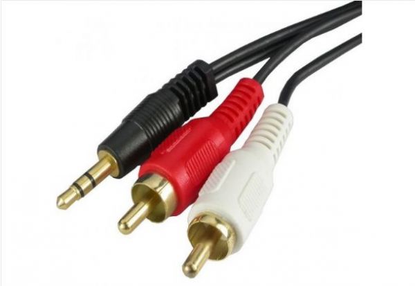 CABO DE AUDIO P2 X RCA 3.5MM M PARA 2 AV 1.5M PONTA DOURADA SEM EMBALAGEM CBX A2RCA