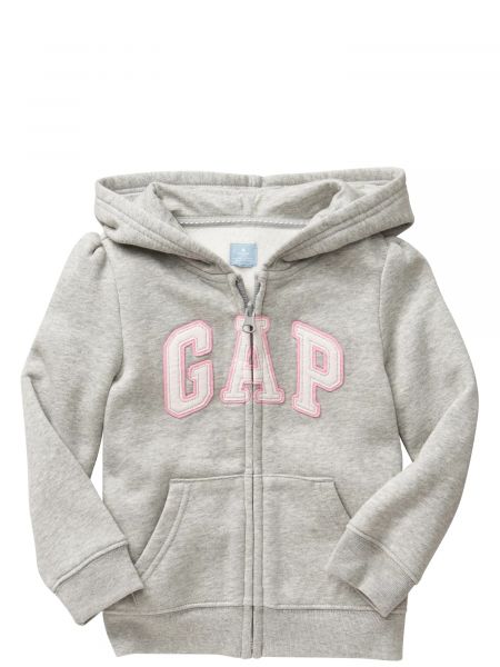 Blusa Gap Logotipo do arco com capuz ziper