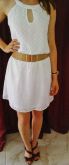 Vestido branco com cinto