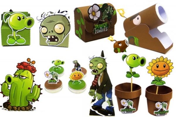 Arquivo de Corte Silhouette Plant Vs Zombie 1