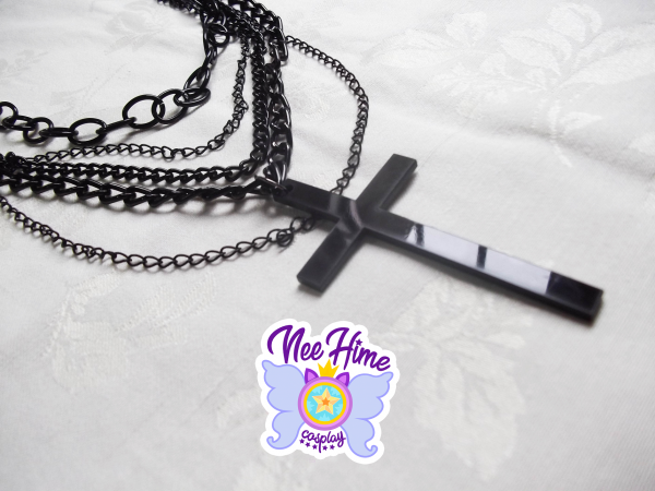 Colar  Cruz e Correntes (Ref#020)