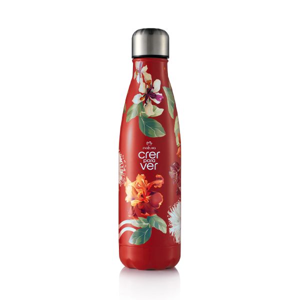 Crer Para Ver garrafa térmica vermelha - 500ml