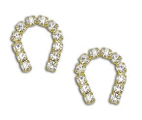 Brinco folheado a ouro, feito inteiramente de strass - Cod: BS2283