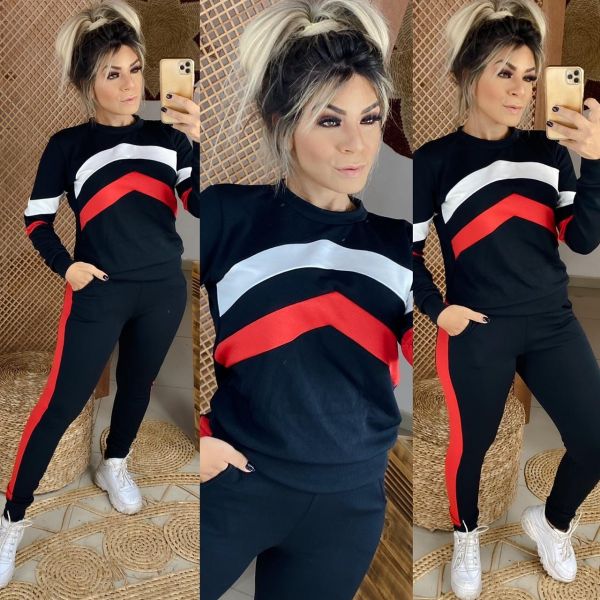 Conjunto de 2 peças de moletom P