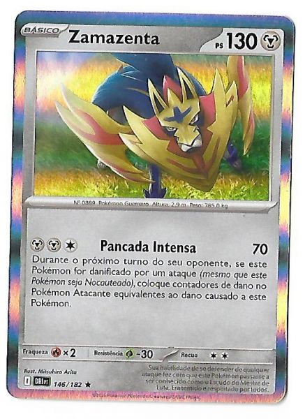 Pokemon Zamazenta Holofoil Escarlate e Violeta Rivais Predestinados