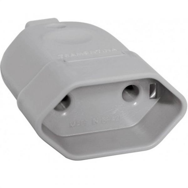 Adaptador pino femea 2 polos 10A