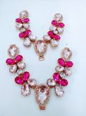 Flor de pedras tons de rosa