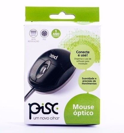 Mouse Óptico Pisc 1807 USB - Preto