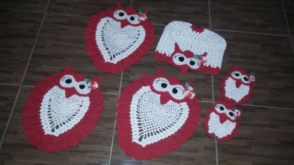 Jogo de banheiro corujinha