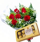 BF011 - Floricultura São gonçalo- Buquê carinho + Chocolate