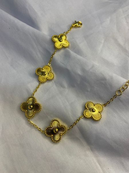 *pulseira trevo de aço inoxidável*