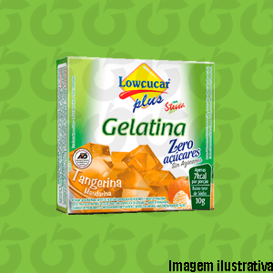 Gelatina Zero Plus Stevia Tangerina 10 Gramas Lowçúcar