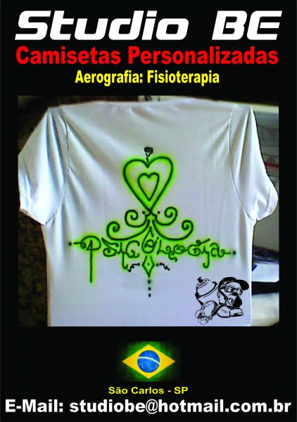 Camisetas em Aerografia da Psicologia