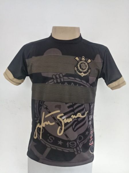 CAMISA PRETA PERSONALIZADO DO CORINTHIANS