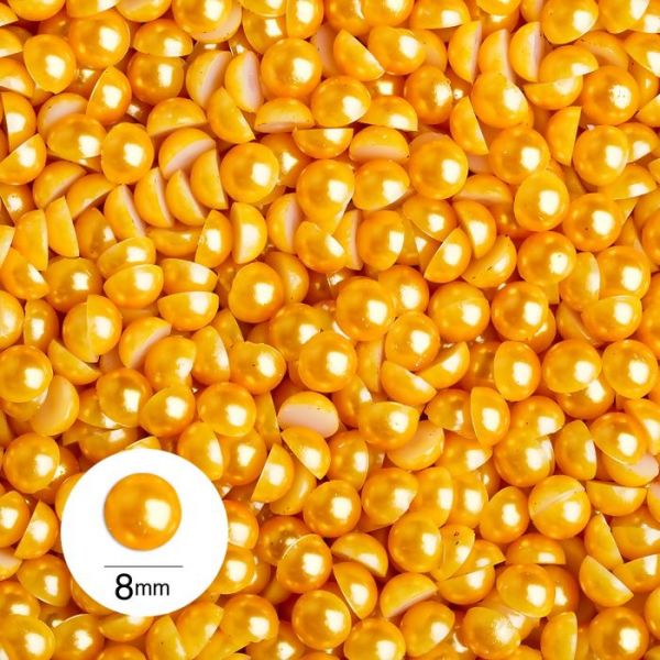 Meia  Pérola 8mm dourada ouro 500 G