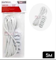 Extensão 3 tomadas 5M Bivolt SL7623 - Kapbom