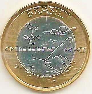 OLP576/1 - Moeda Olimpica NATAÇÃO PARALIMPICA