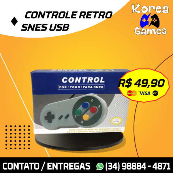 Controle Retro Snes USB PC