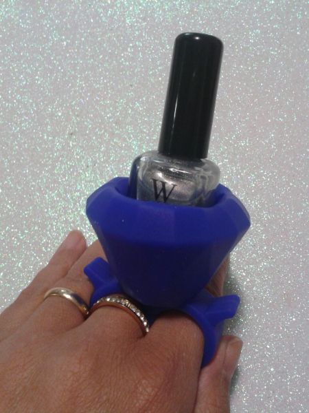 Anel Suporte azul para esmalte