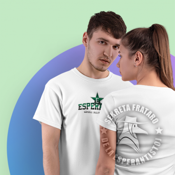 Esperanto tradicia - Ina kaj vira t-ĉemizo