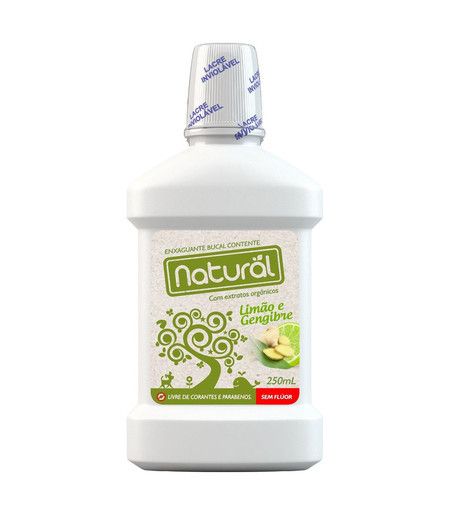 Enxaguante bucal Orgânico Natural Limão e Gengibre 250 ml