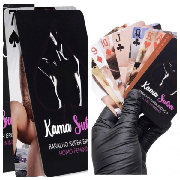BARALHO KAMA SUTRA ERÓTICO LÉSBICA 55 CARTAS COPAG