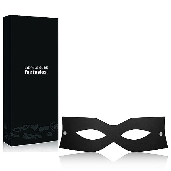 Máscara em Couro Sintético Preto Masculina