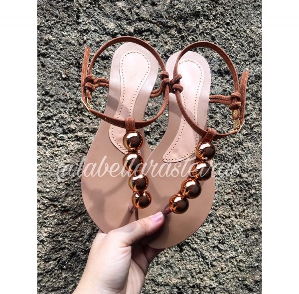 Sandália Caramelo/Rose Gold