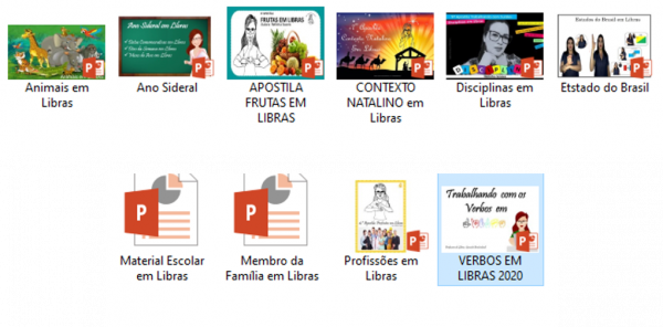 KIT COM SLIDES EM LIBRAS