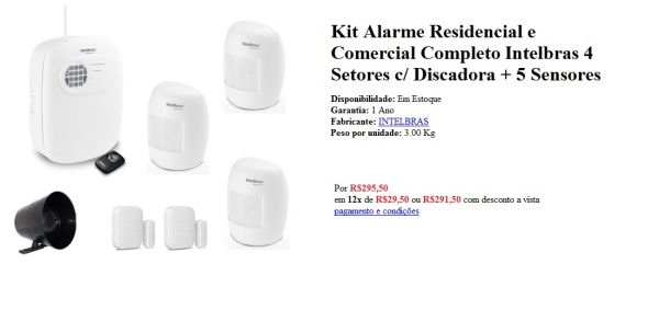 kit alarme residencial e comercial