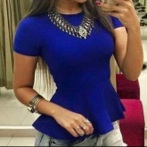 Blusa Feminina Peplum Bandagem
