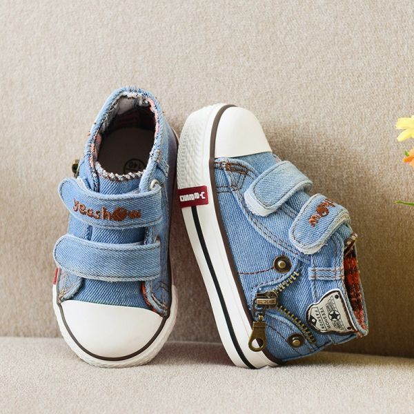 Tênis Mini Jeans com Zíper