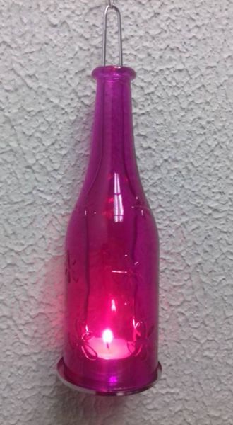 Castiçal Garrafa Magenta