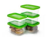 CONJ. POTE RETANGULAR MINI 5 PCS - TRANSP