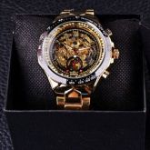 Relógio de luxo Mecânico e automático Winner Dourado