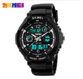 Relógio masculino skmei anadigi 0931 preto e prata - Skmei
