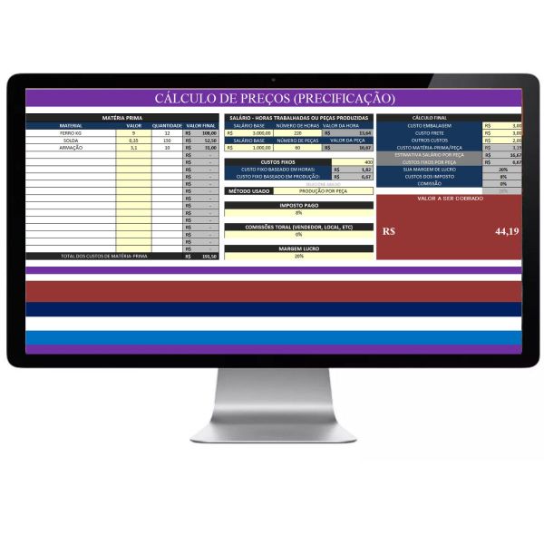 Planilha De Cálculo de Preços - Precificação + 8 Mil Planilhas Prontas E Bônus