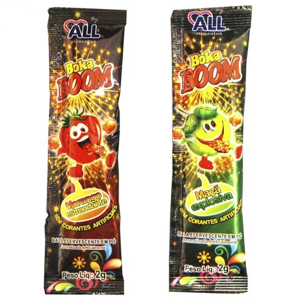 Bala Boka Boom ( Morango e Maça Verde)